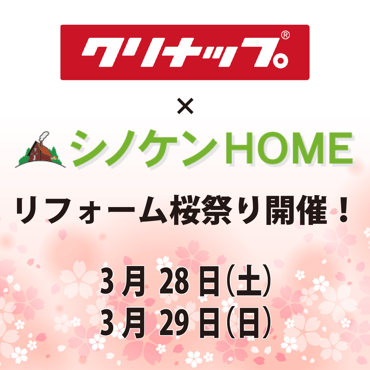 クリナップ&シノケンHOME　リフォーム桜祭り開催！